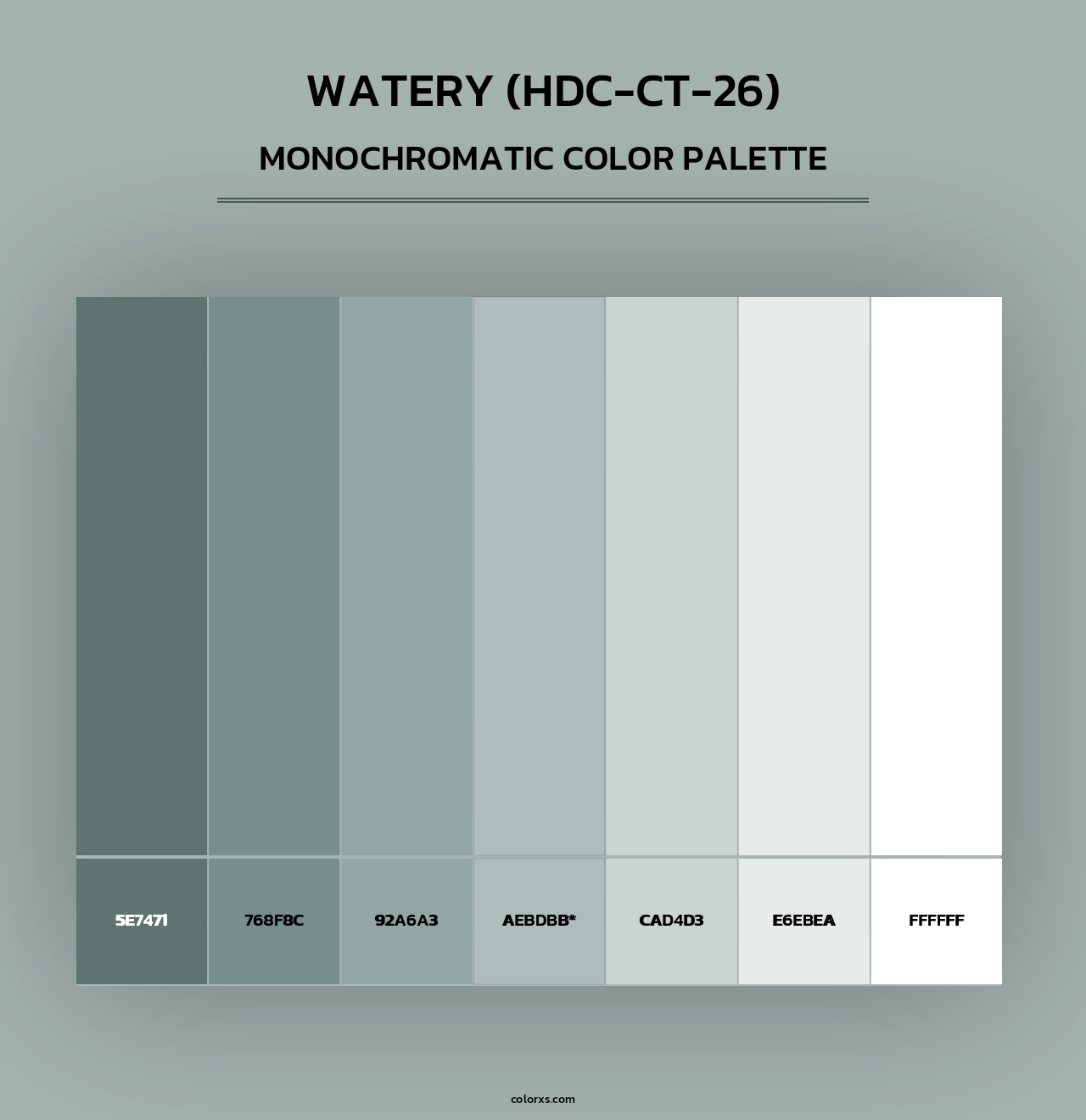 Watery (HDC-CT-26) - Monochromatic Color Palette