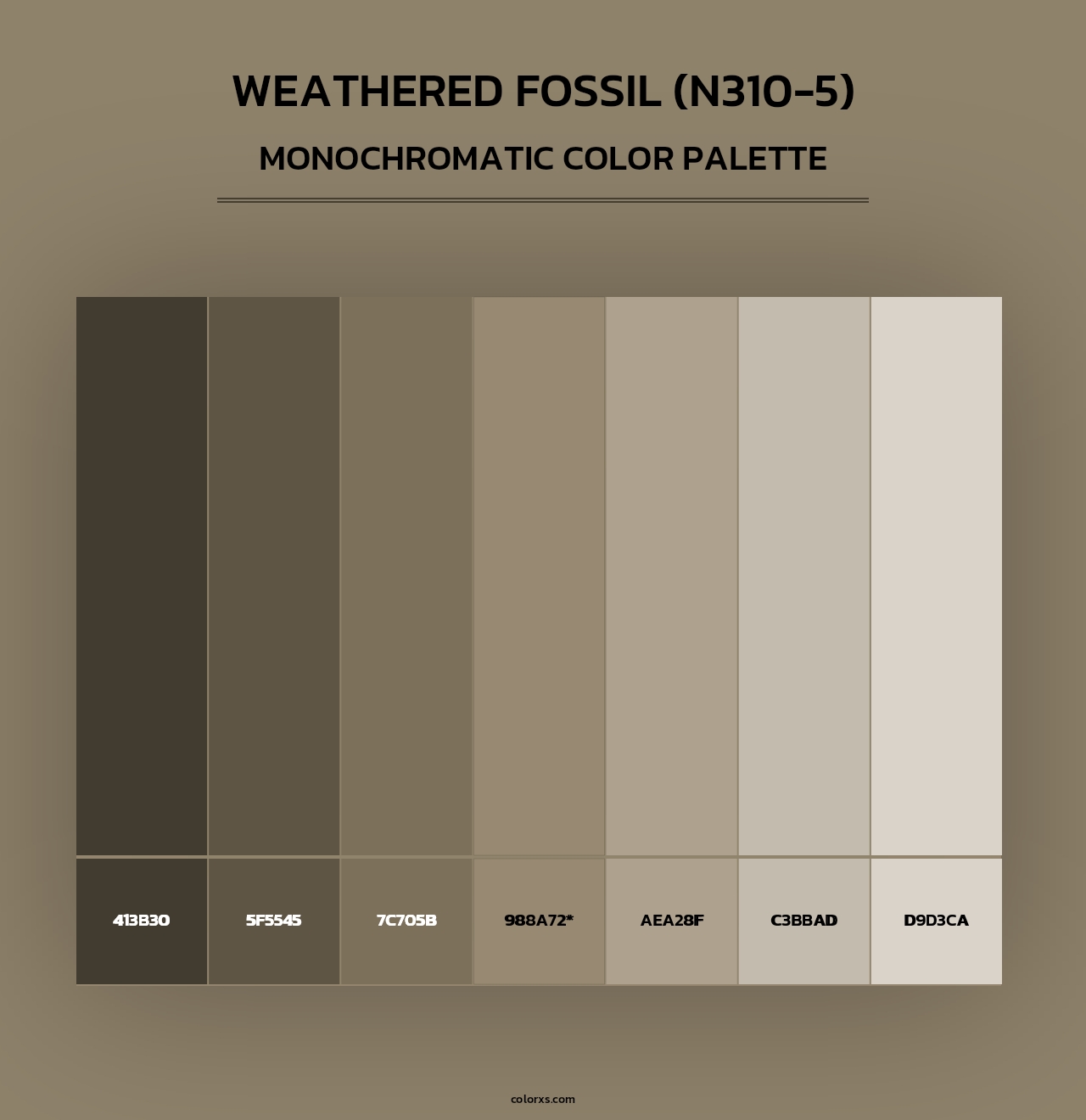 Weathered Fossil (N310-5) - Monochromatic Color Palette