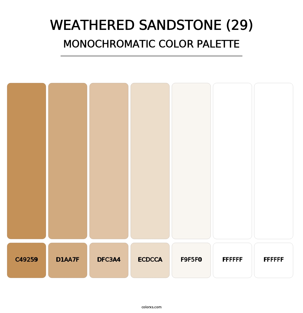 Weathered Sandstone (29) - Monochromatic Color Palette