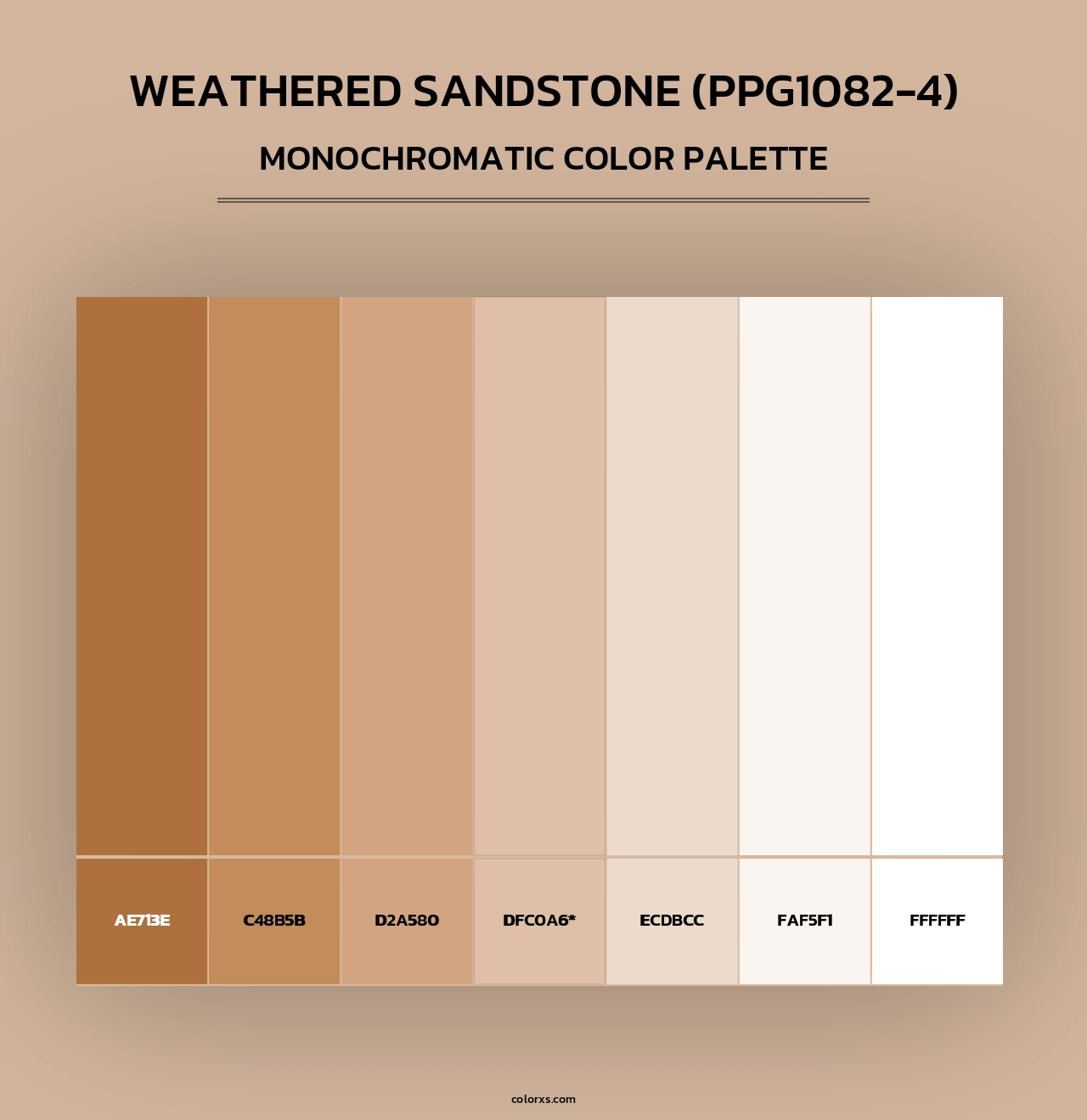 Weathered Sandstone (PPG1082-4) - Monochromatic Color Palette
