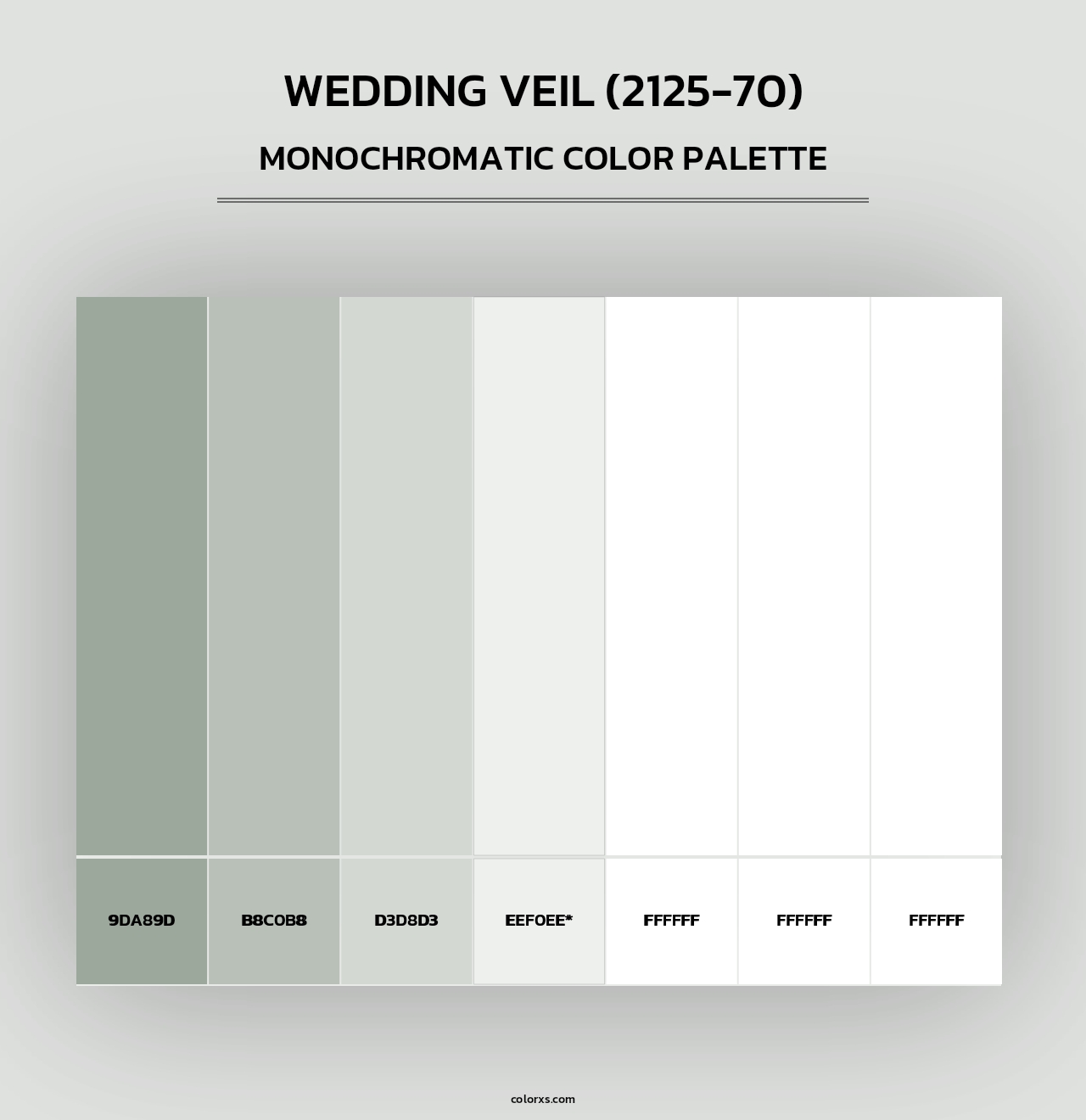 Wedding Veil (2125-70) - Monochromatic Color Palette
