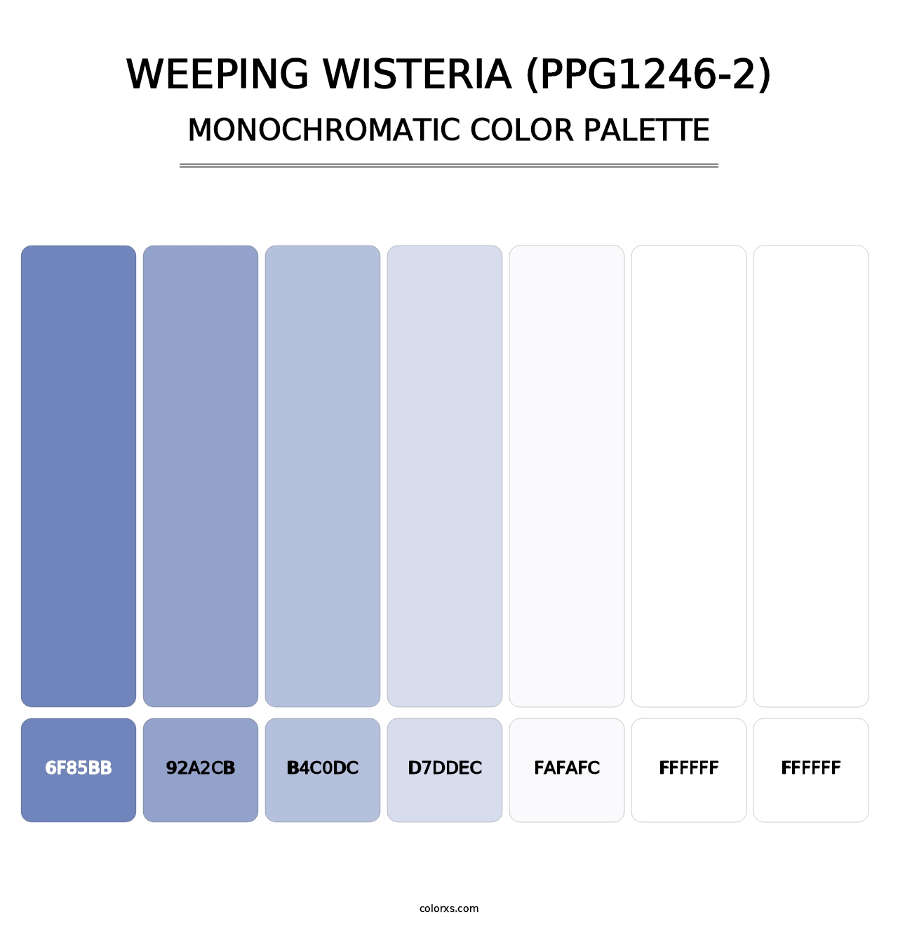 Weeping Wisteria (PPG1246-2) - Monochromatic Color Palette