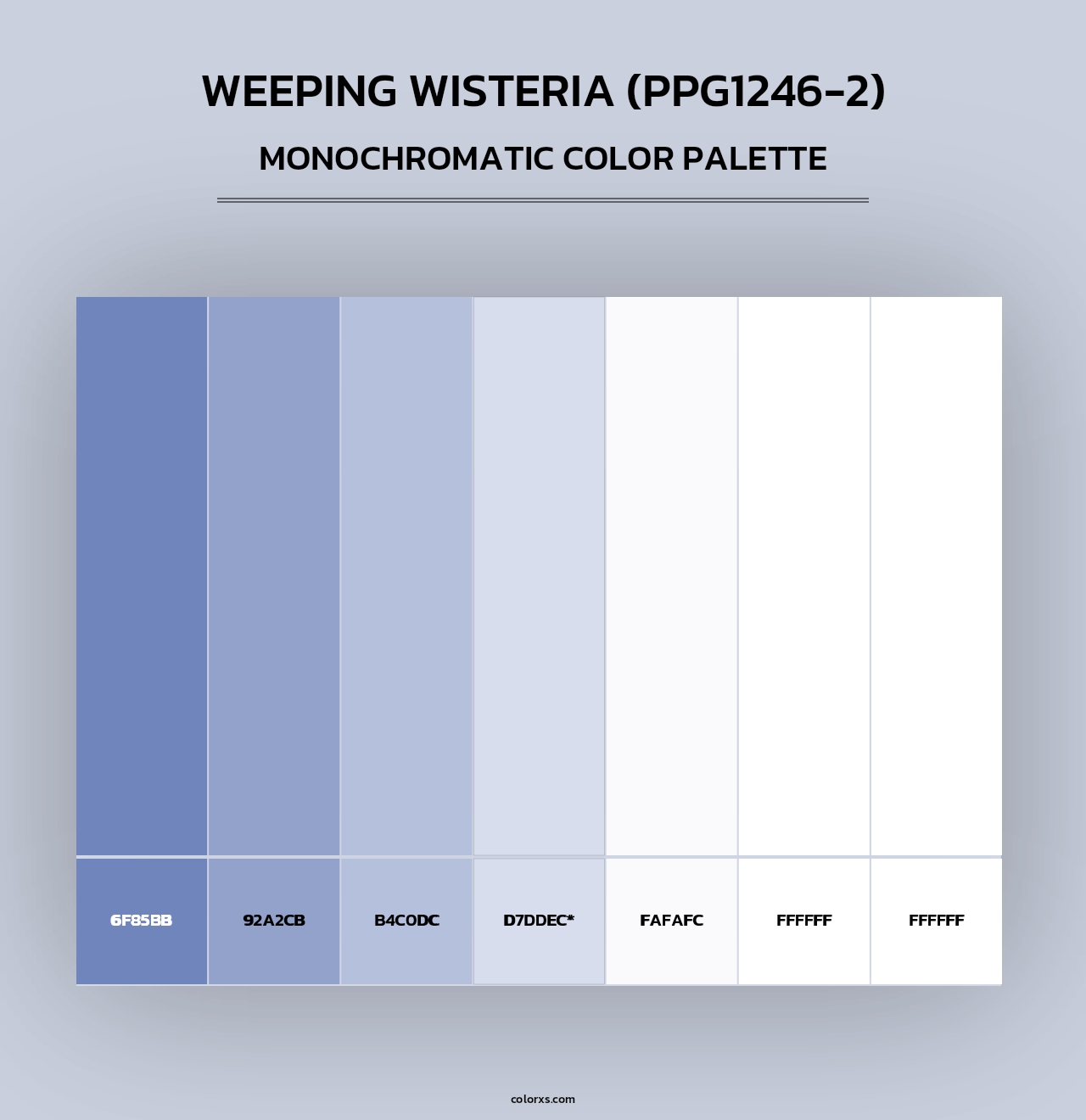 Weeping Wisteria (PPG1246-2) - Monochromatic Color Palette