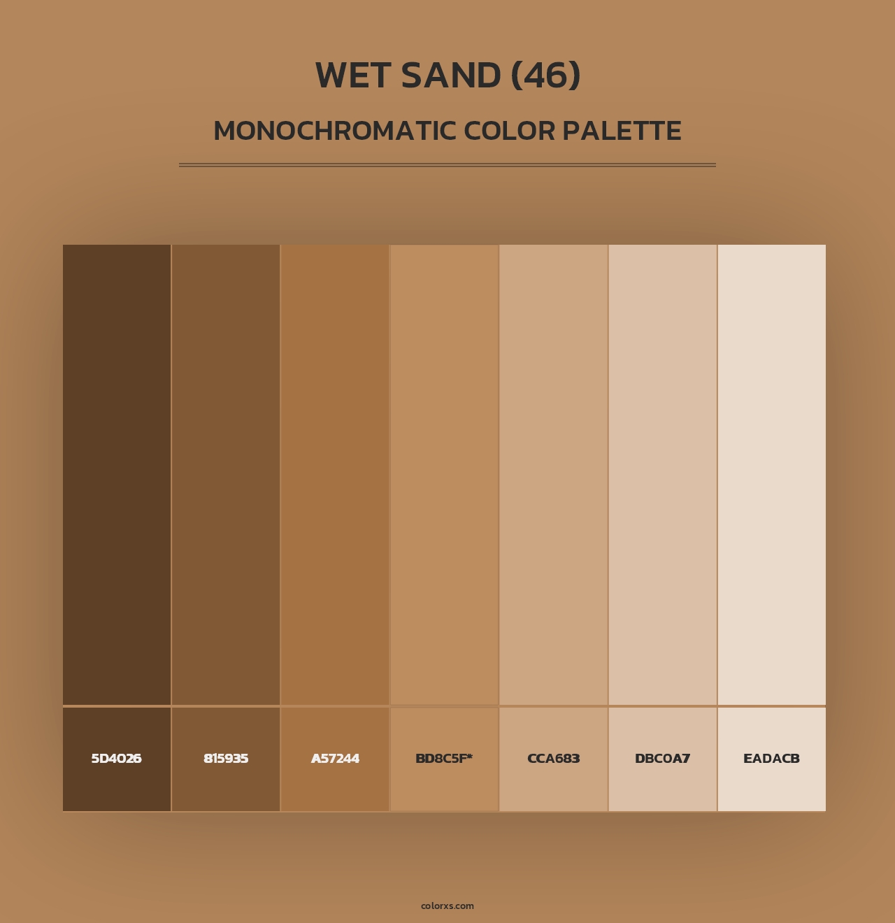 Wet Sand (46) - Monochromatic Color Palette
