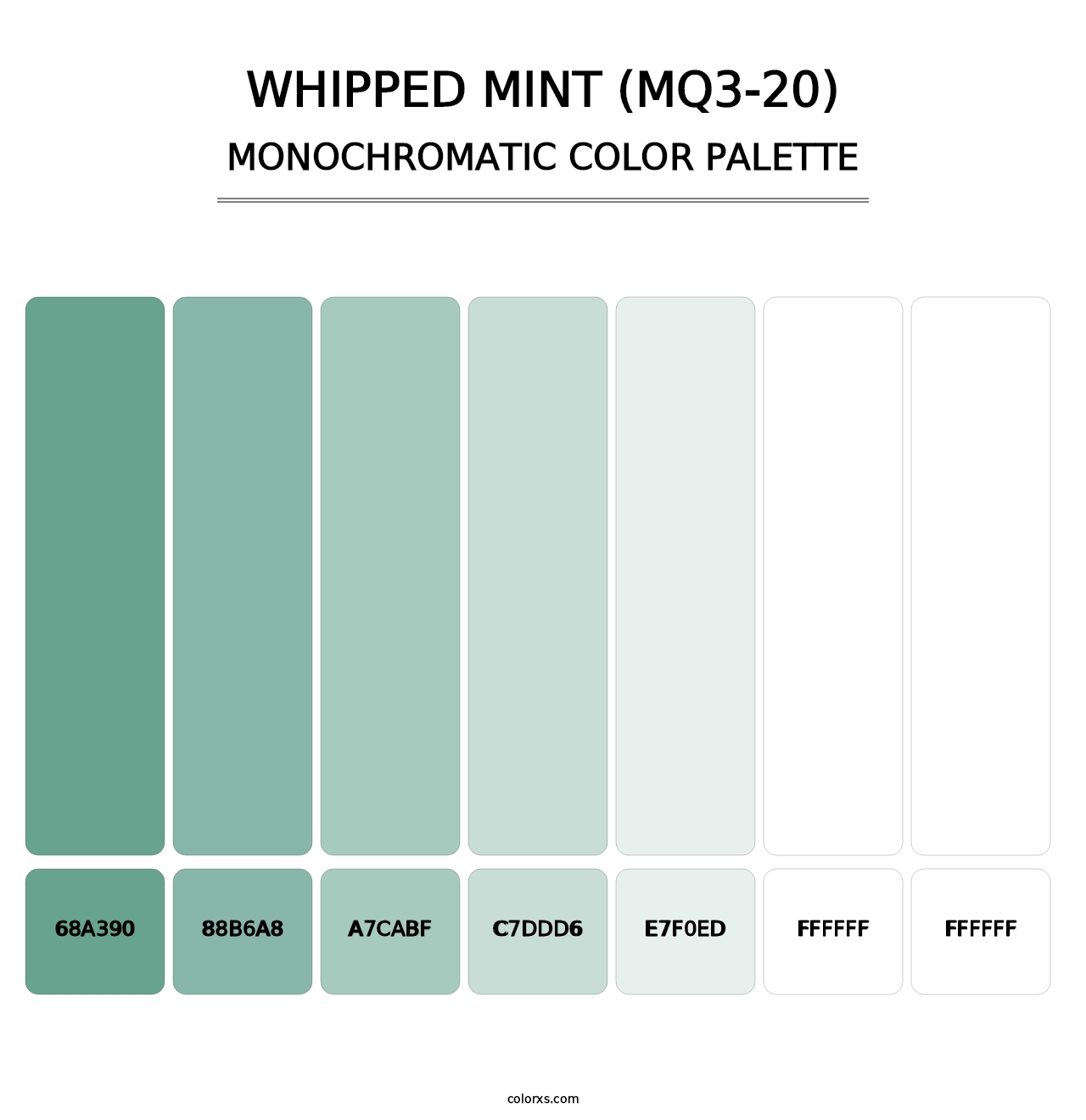 Whipped Mint (MQ3-20) - Monochromatic Color Palette