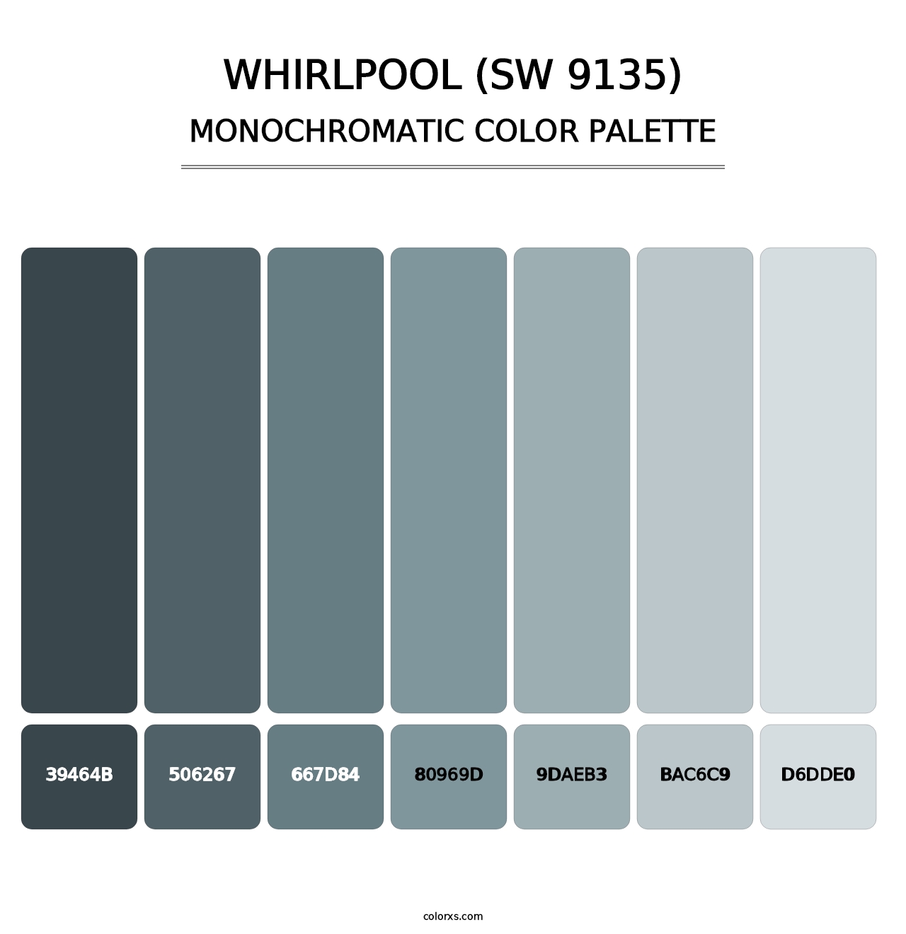 Whirlpool (SW 9135) - Monochromatic Color Palette
