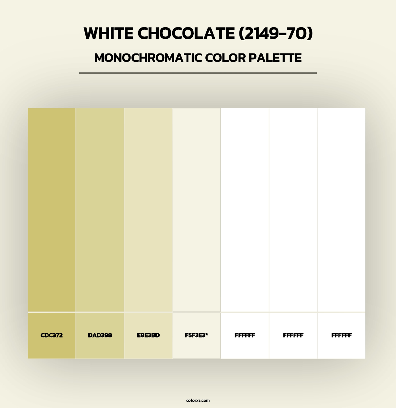 White Chocolate (2149-70) - Monochromatic Color Palette