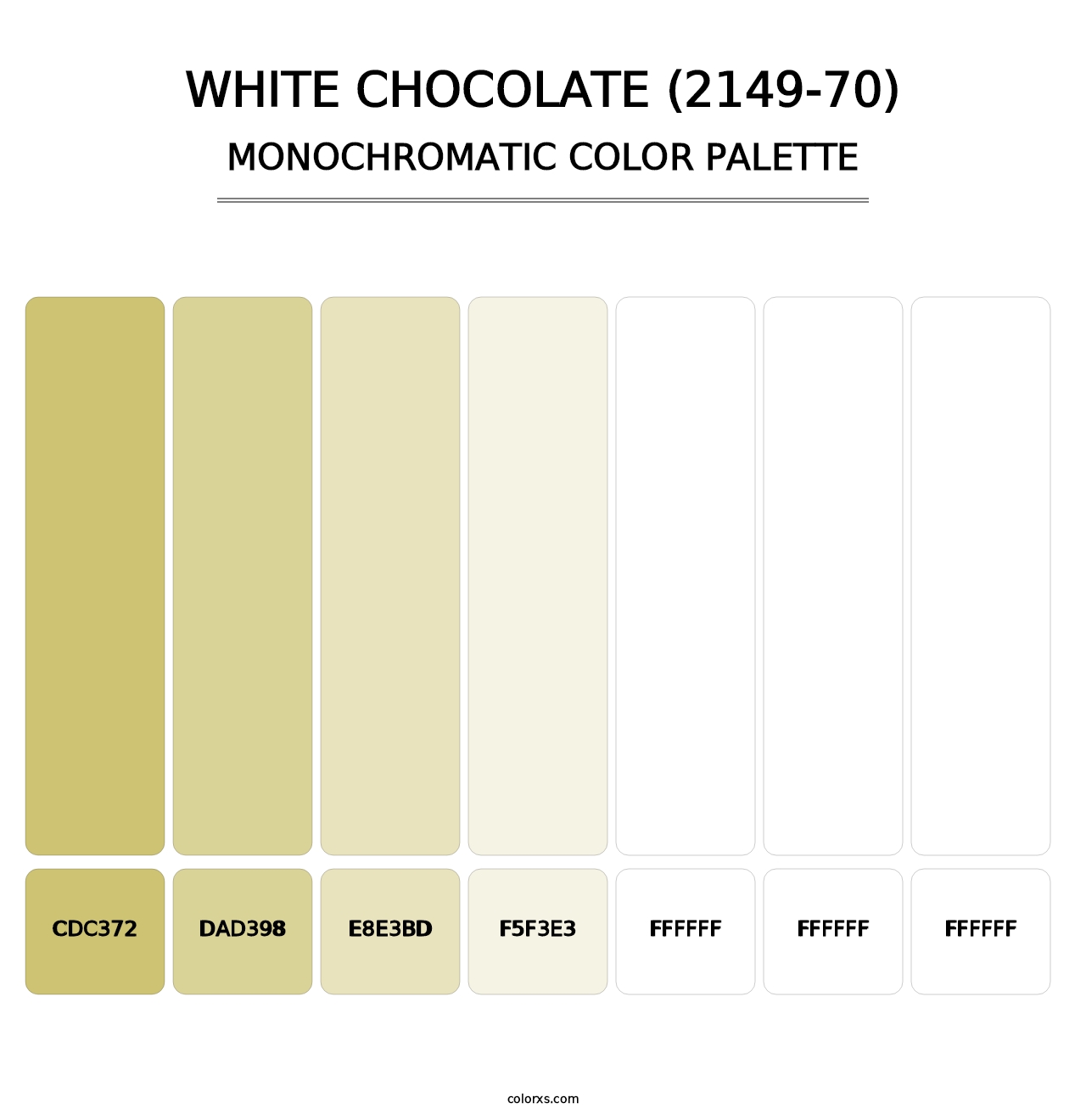 White Chocolate (2149-70) - Monochromatic Color Palette