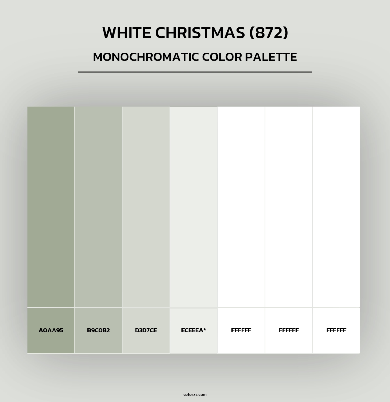 White Christmas (872) - Monochromatic Color Palette
