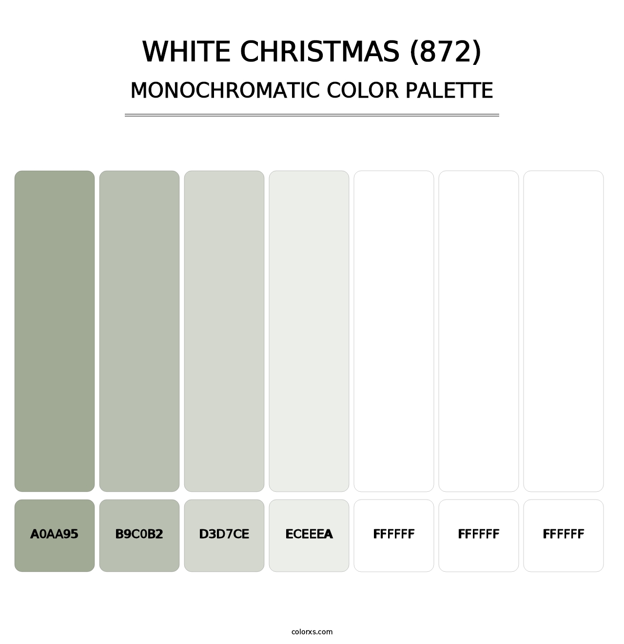 White Christmas (872) - Monochromatic Color Palette