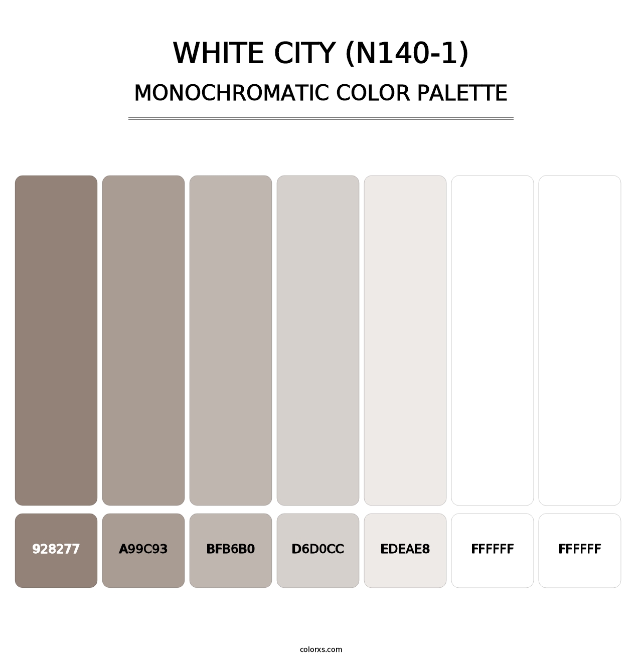 White City (N140-1) - Monochromatic Color Palette