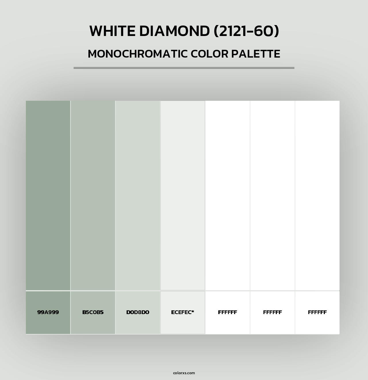 White Diamond (2121-60) - Monochromatic Color Palette