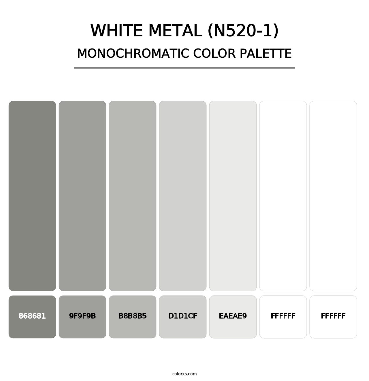 White Metal (N520-1) - Monochromatic Color Palette