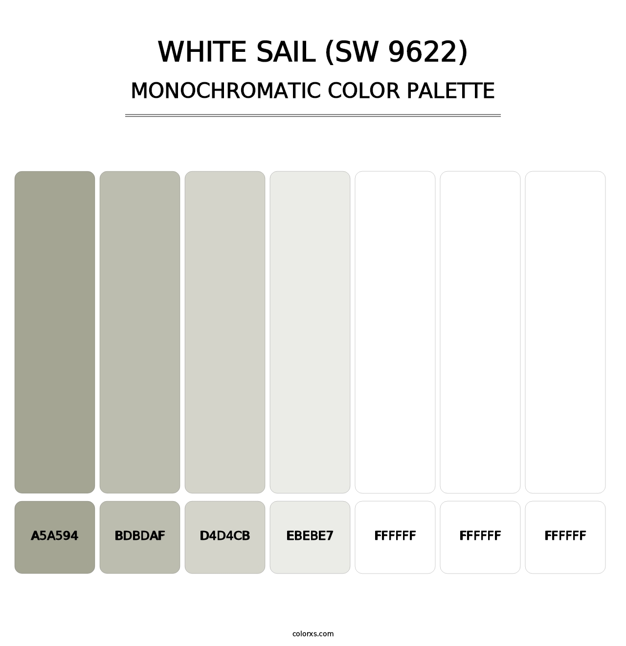 White Sail (SW 9622) - Monochromatic Color Palette
