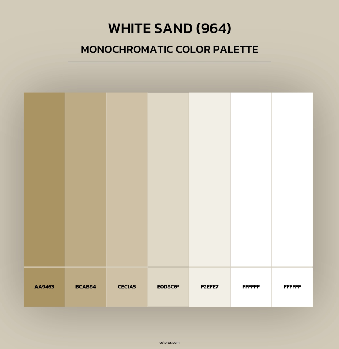 White Sand (964) - Monochromatic Color Palette