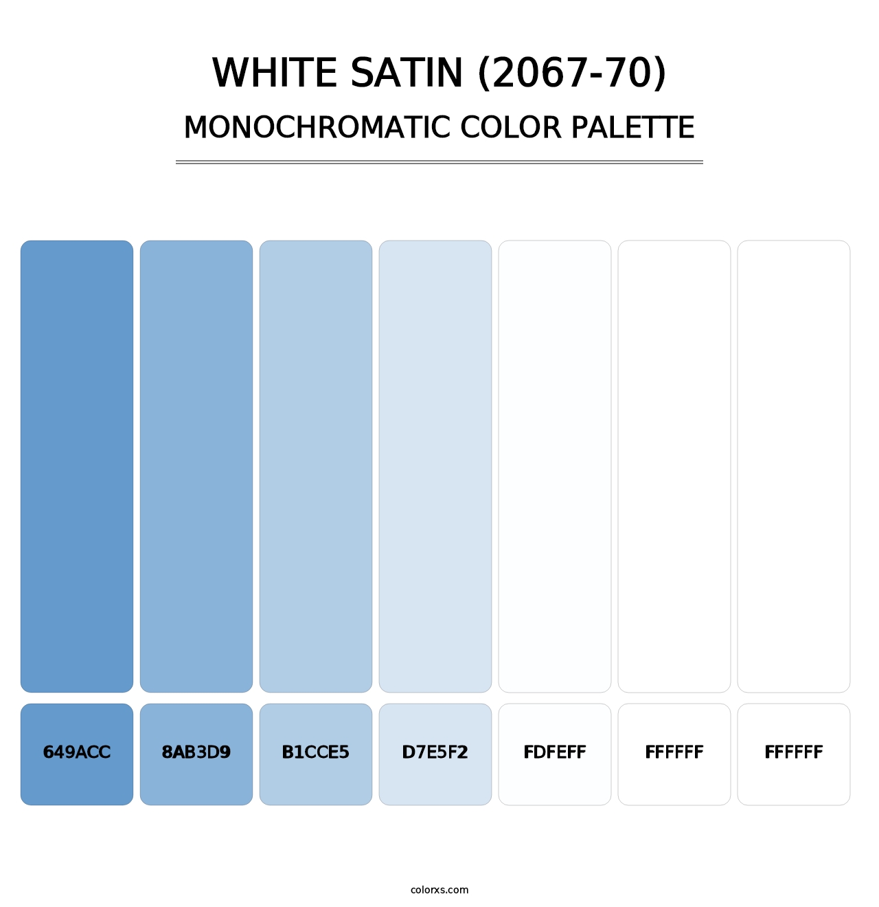 White Satin (2067-70) - Monochromatic Color Palette
