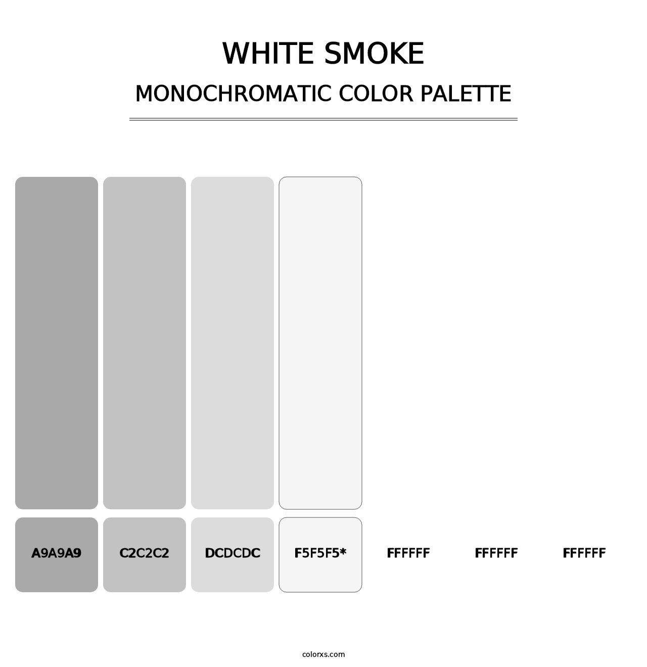 White Smoke - Monochromatic Color Palette