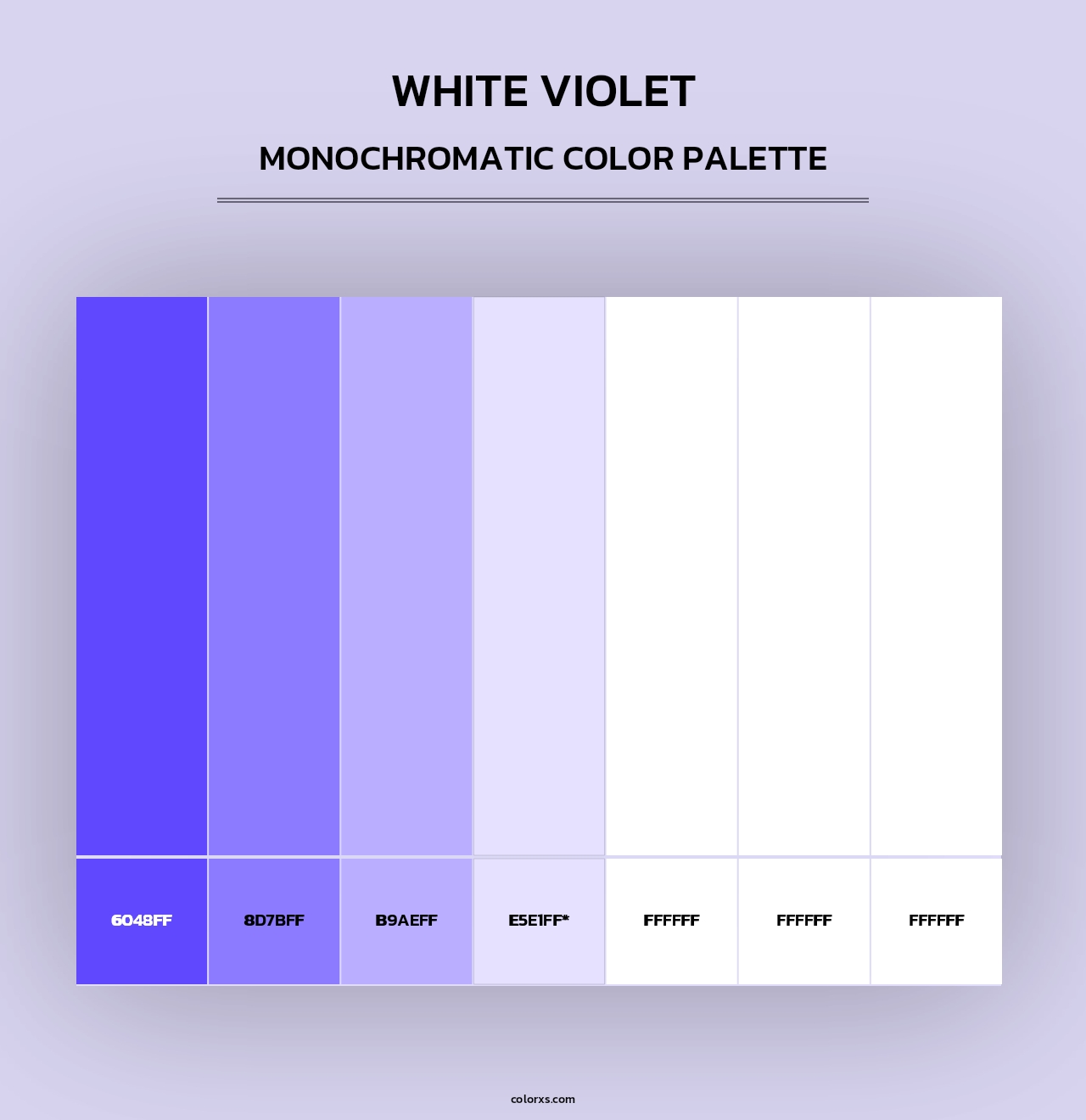 White Violet - Monochromatic Color Palette