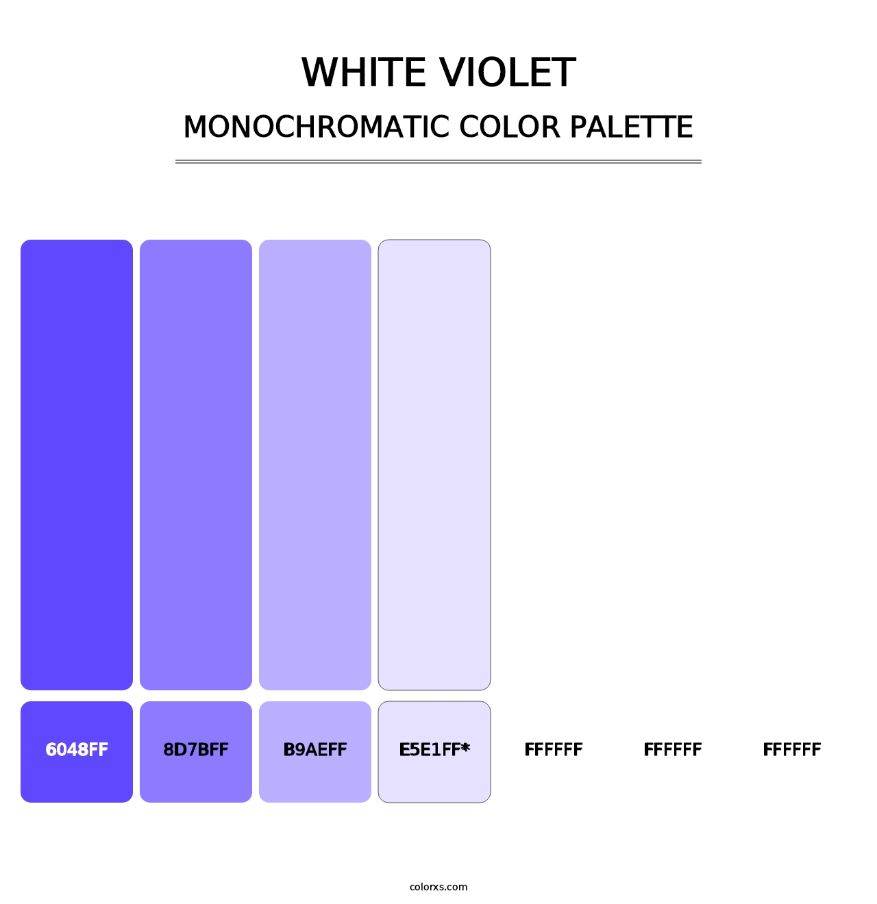 White Violet - Monochromatic Color Palette
