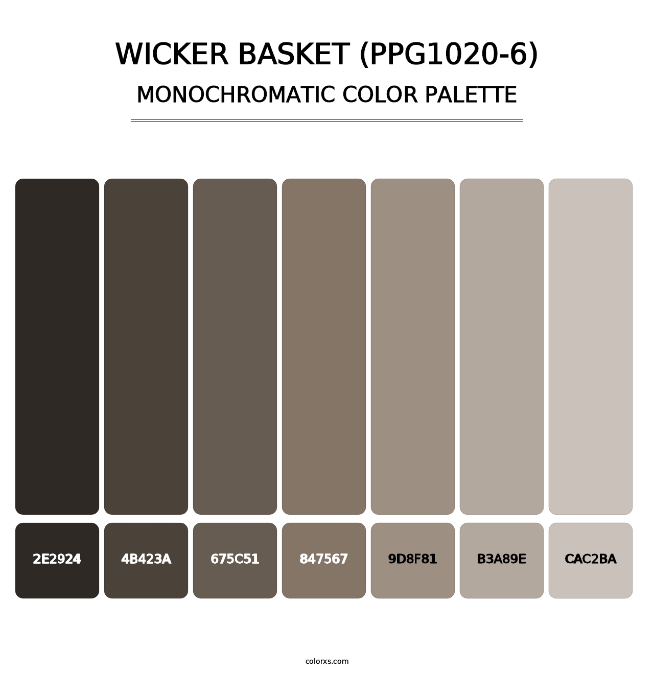 Wicker Basket (PPG1020-6) - Monochromatic Color Palette