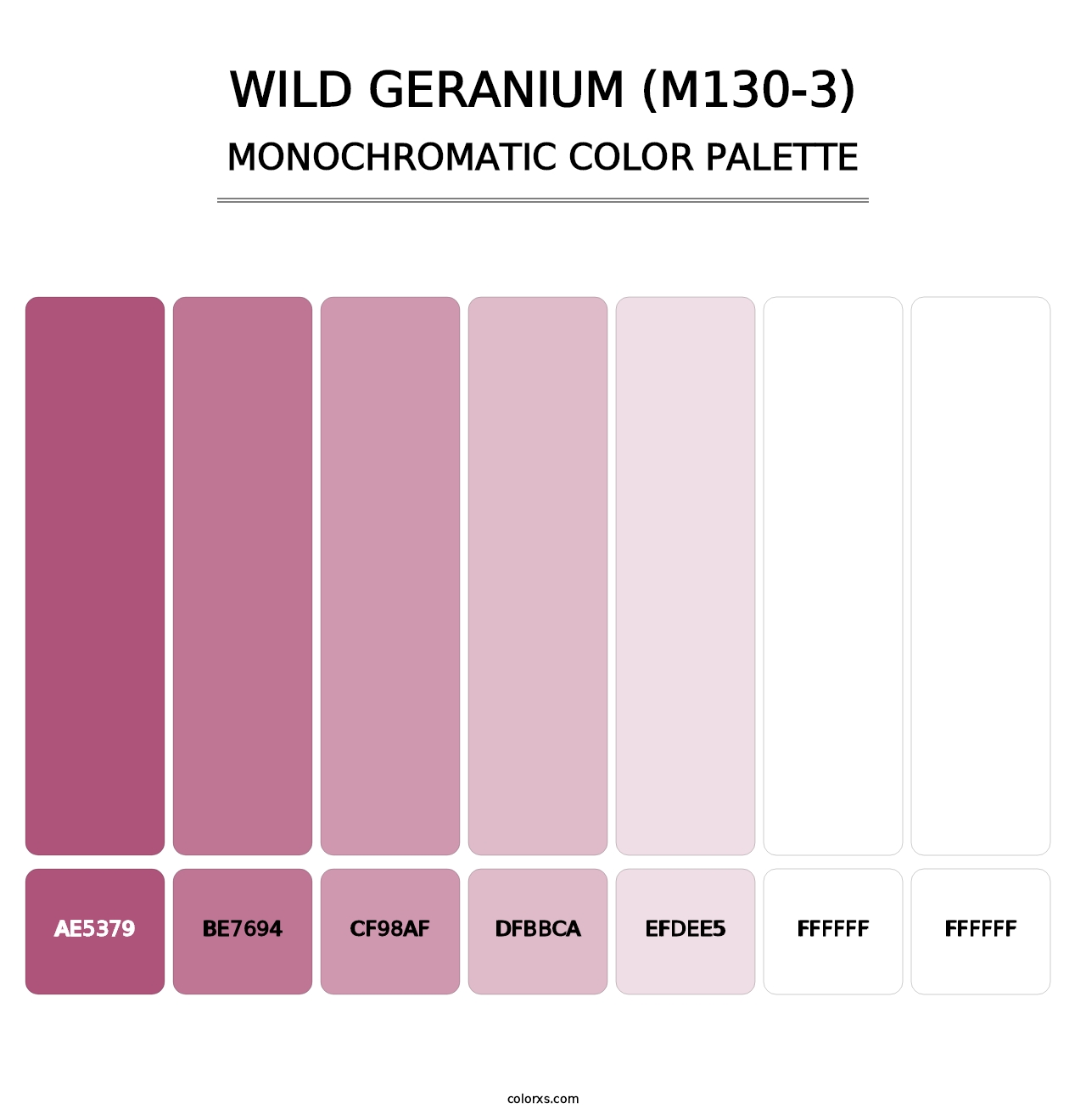 Wild Geranium (M130-3) - Monochromatic Color Palette