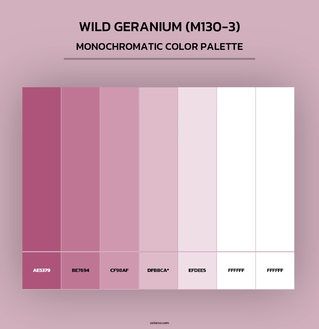 Wild Geranium (M130-3) - Monochromatic Color Palette