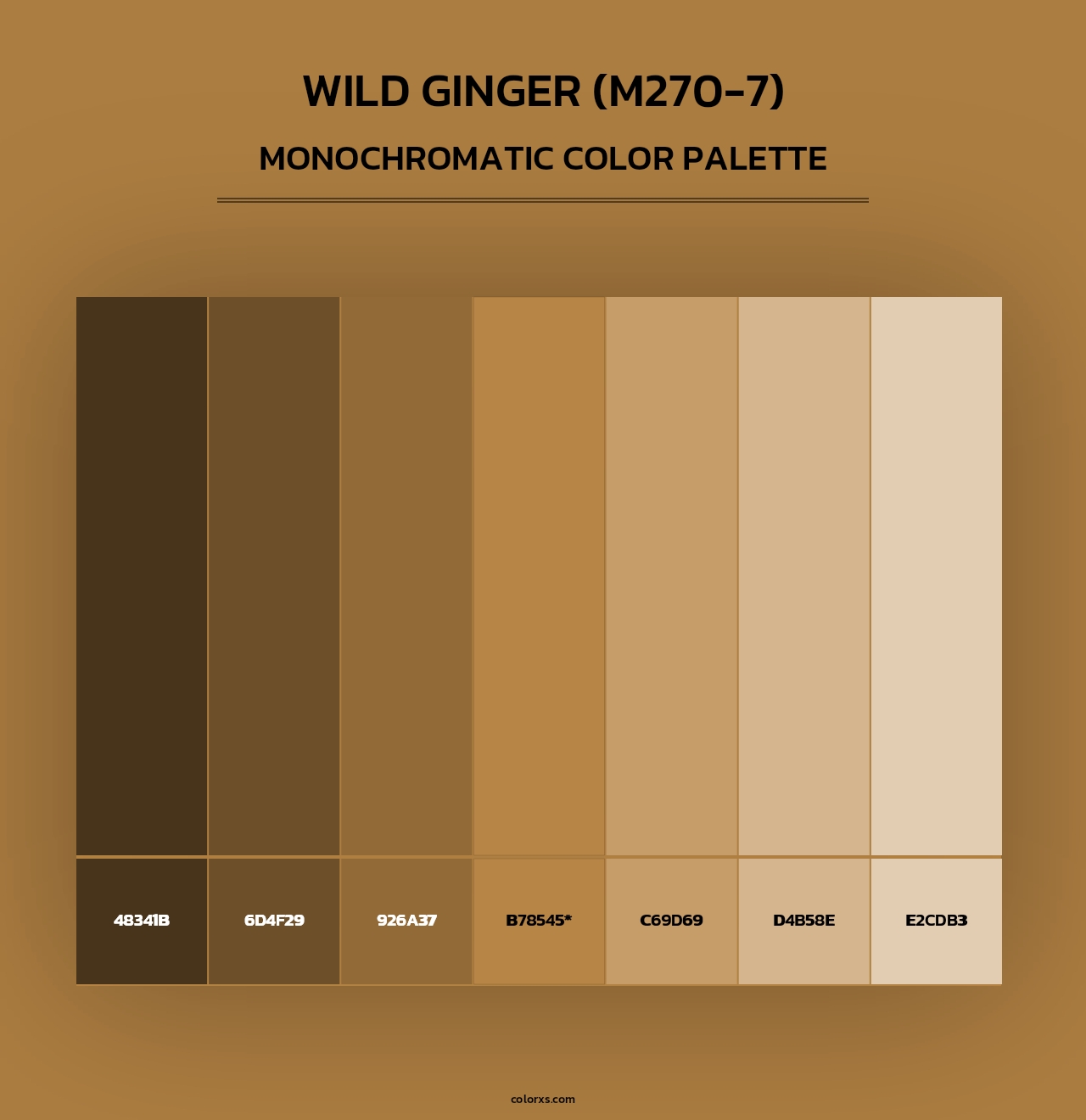 Wild Ginger (M270-7) - Monochromatic Color Palette