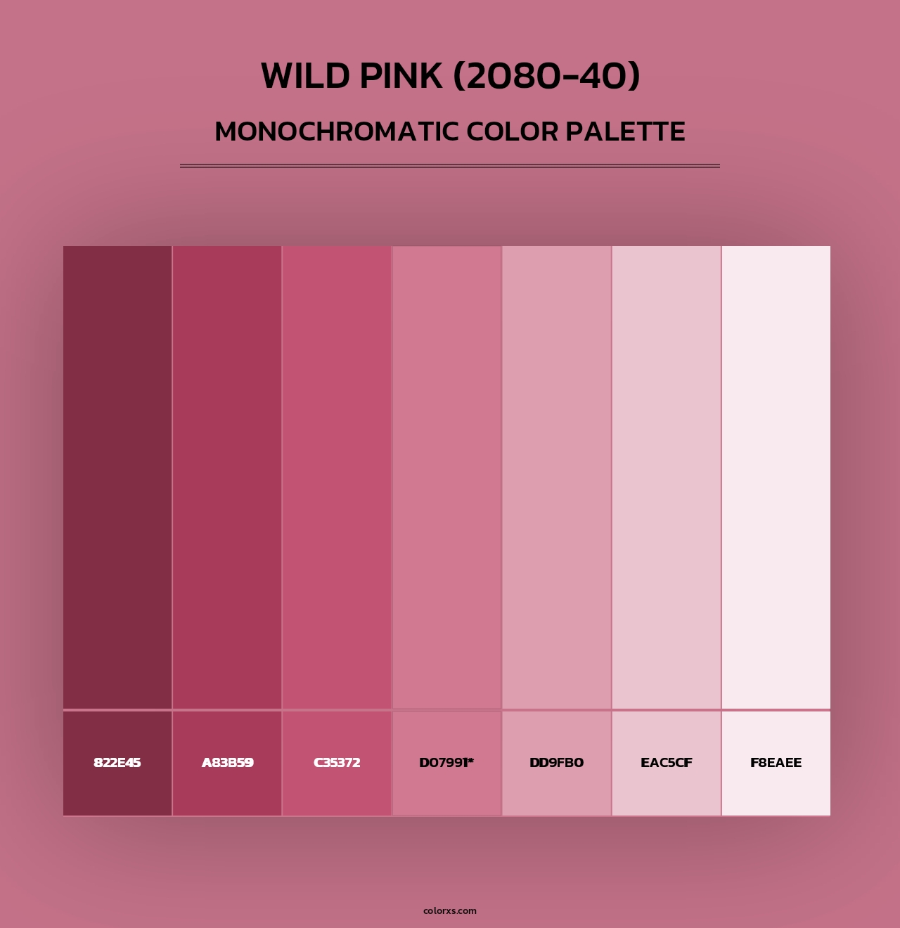 Wild Pink (2080-40) - Monochromatic Color Palette
