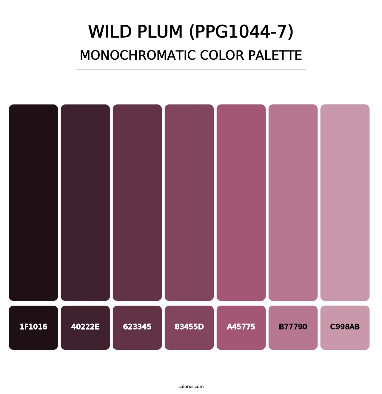 Wild Plum (PPG1044-7) - Monochromatic Color Palette