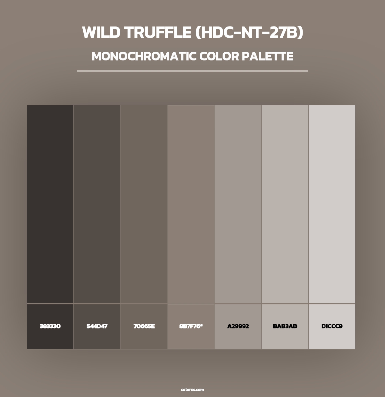 Wild Truffle (HDC-NT-27B) - Monochromatic Color Palette
