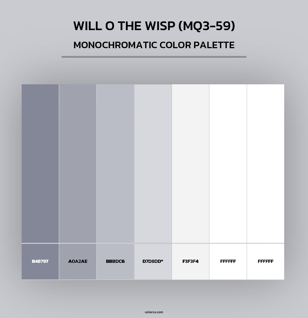 Will O The Wisp (MQ3-59) - Monochromatic Color Palette