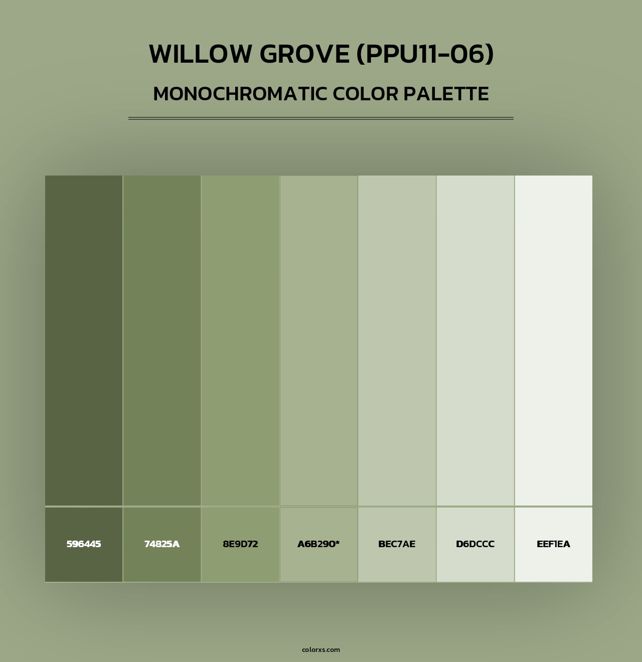 Willow Grove (PPU11-06) - Monochromatic Color Palette