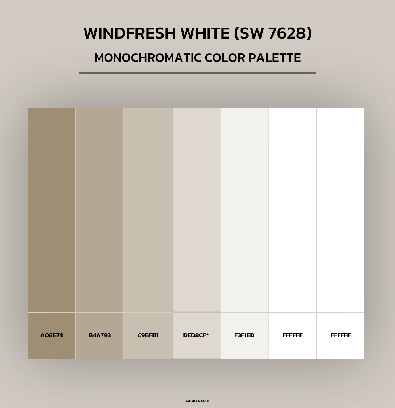 Windfresh White (SW 7628) - Monochromatic Color Palette