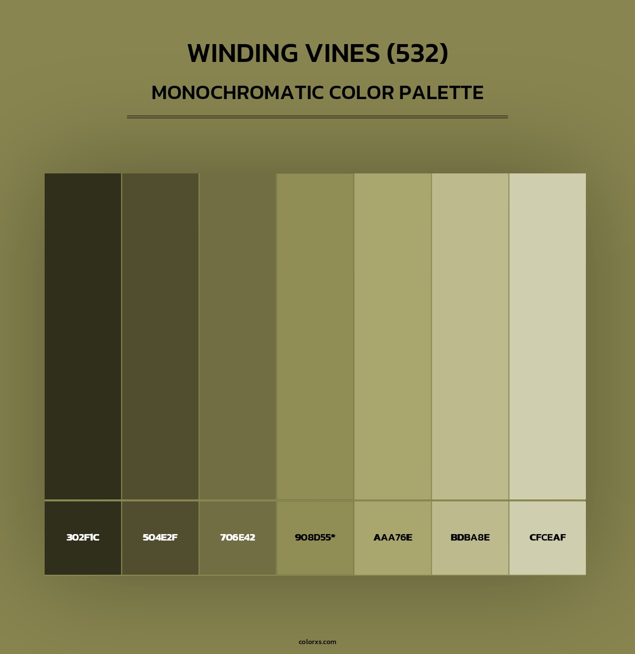 Winding Vines (532) - Monochromatic Color Palette