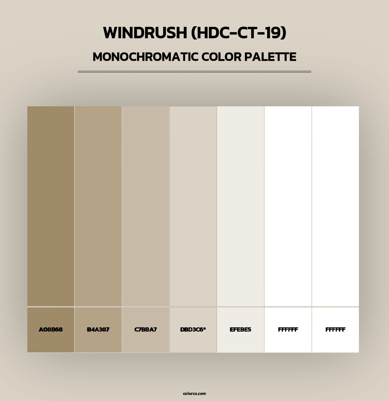 Windrush (HDC-CT-19) - Monochromatic Color Palette