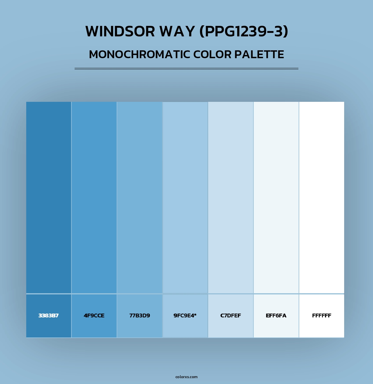 Windsor Way (PPG1239-3) - Monochromatic Color Palette