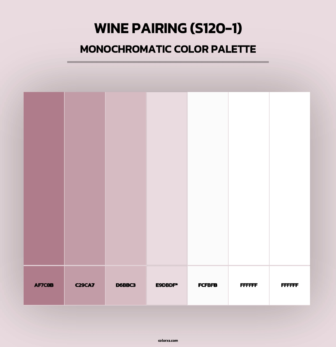 Wine Pairing (S120-1) - Monochromatic Color Palette
