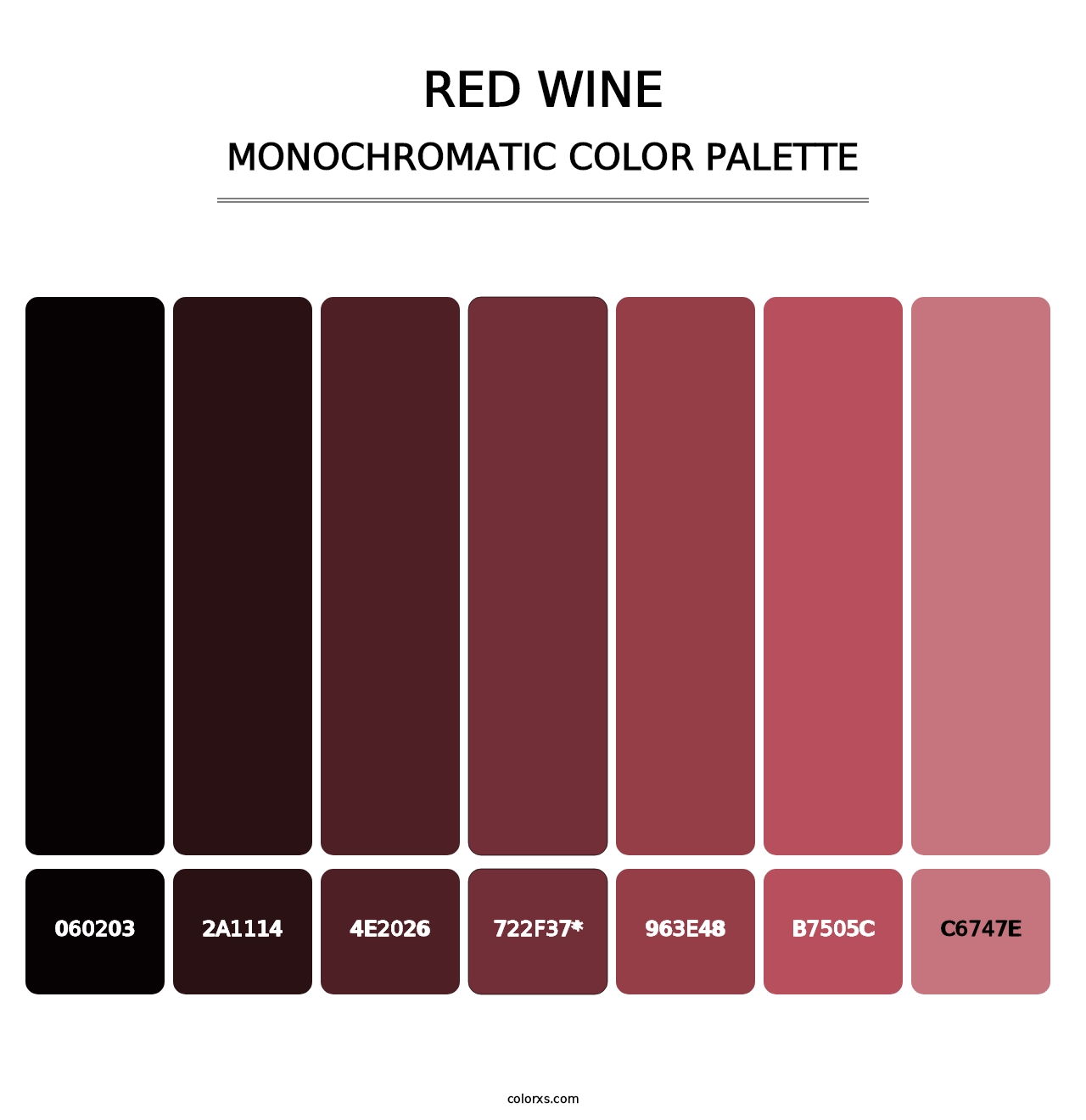 Red Wine - Monochromatic Color Palette