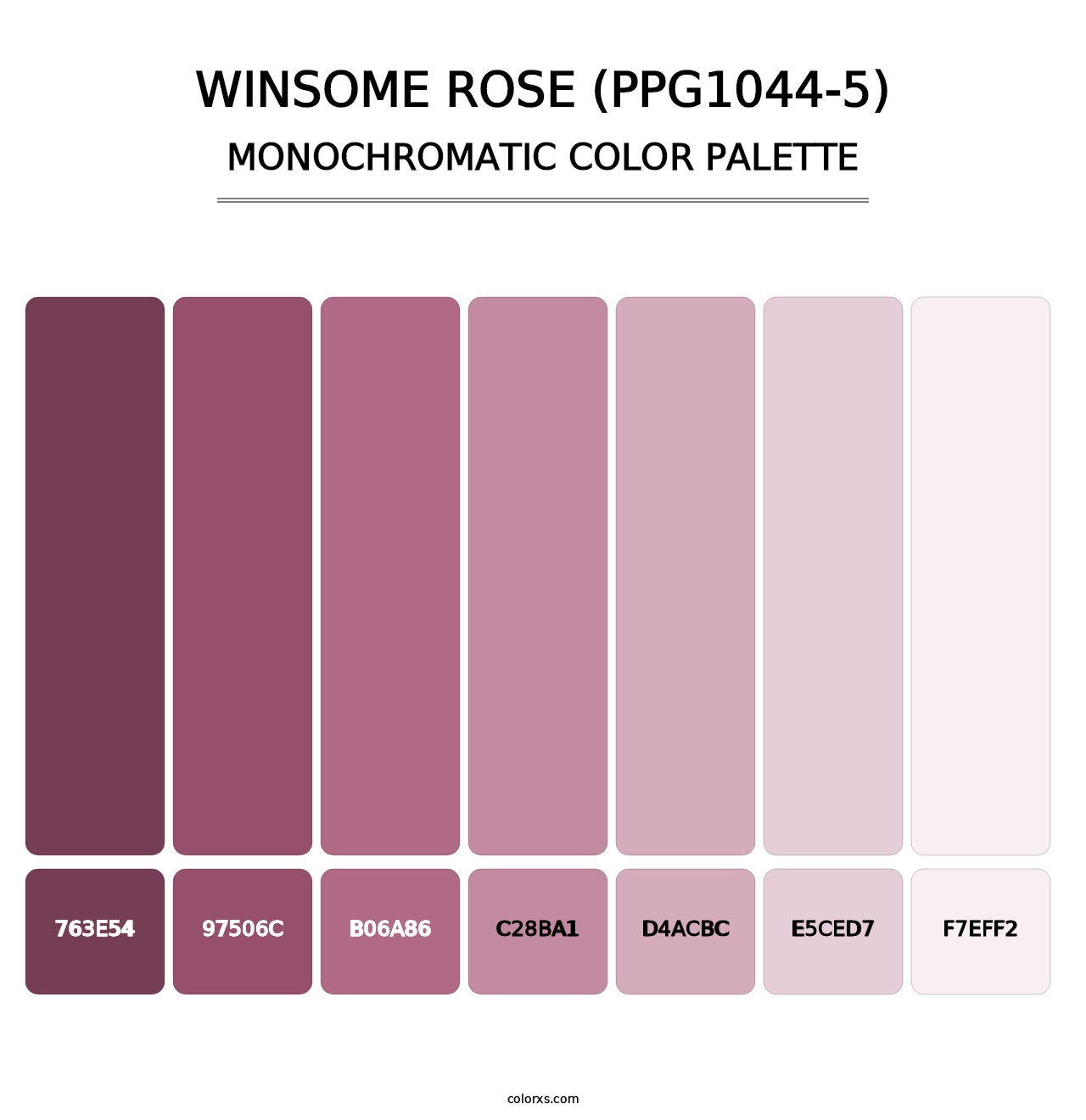 Winsome Rose (PPG1044-5) - Monochromatic Color Palette