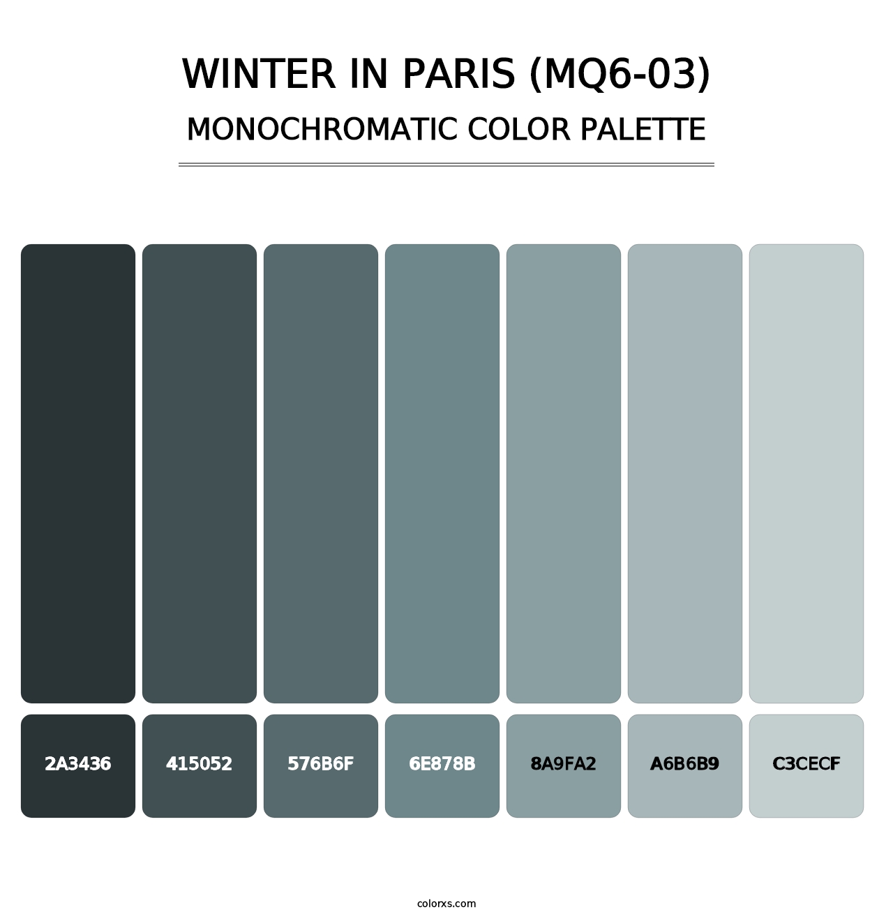 Winter In Paris (MQ6-03) - Monochromatic Color Palette
