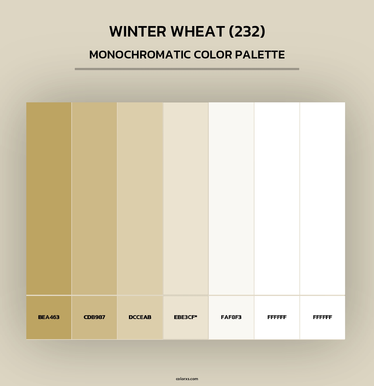 Winter Wheat (232) - Monochromatic Color Palette