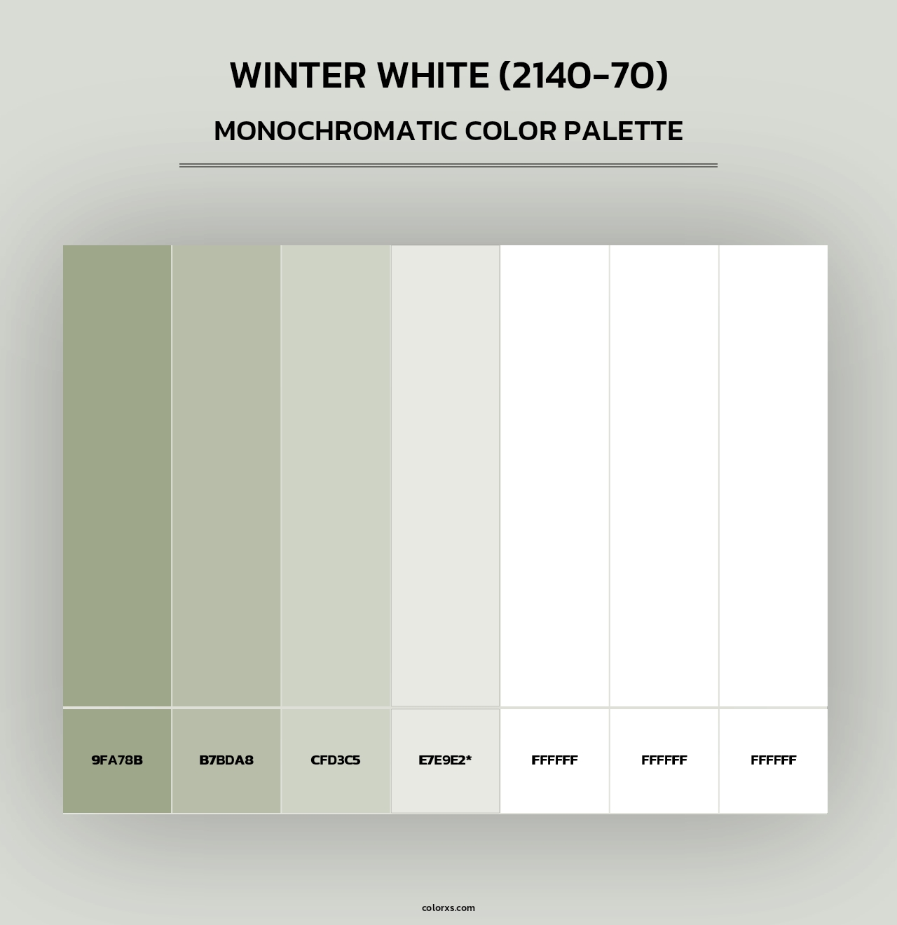 Winter White (2140-70) - Monochromatic Color Palette