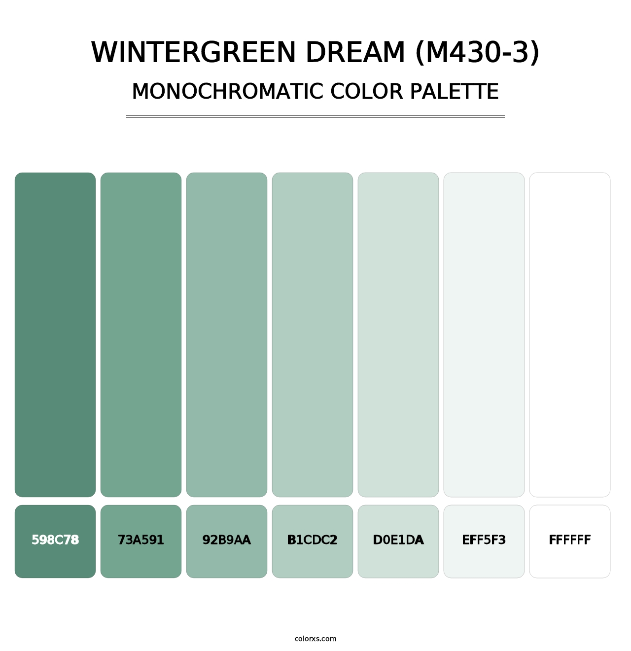 Wintergreen Dream (M430-3) - Monochromatic Color Palette