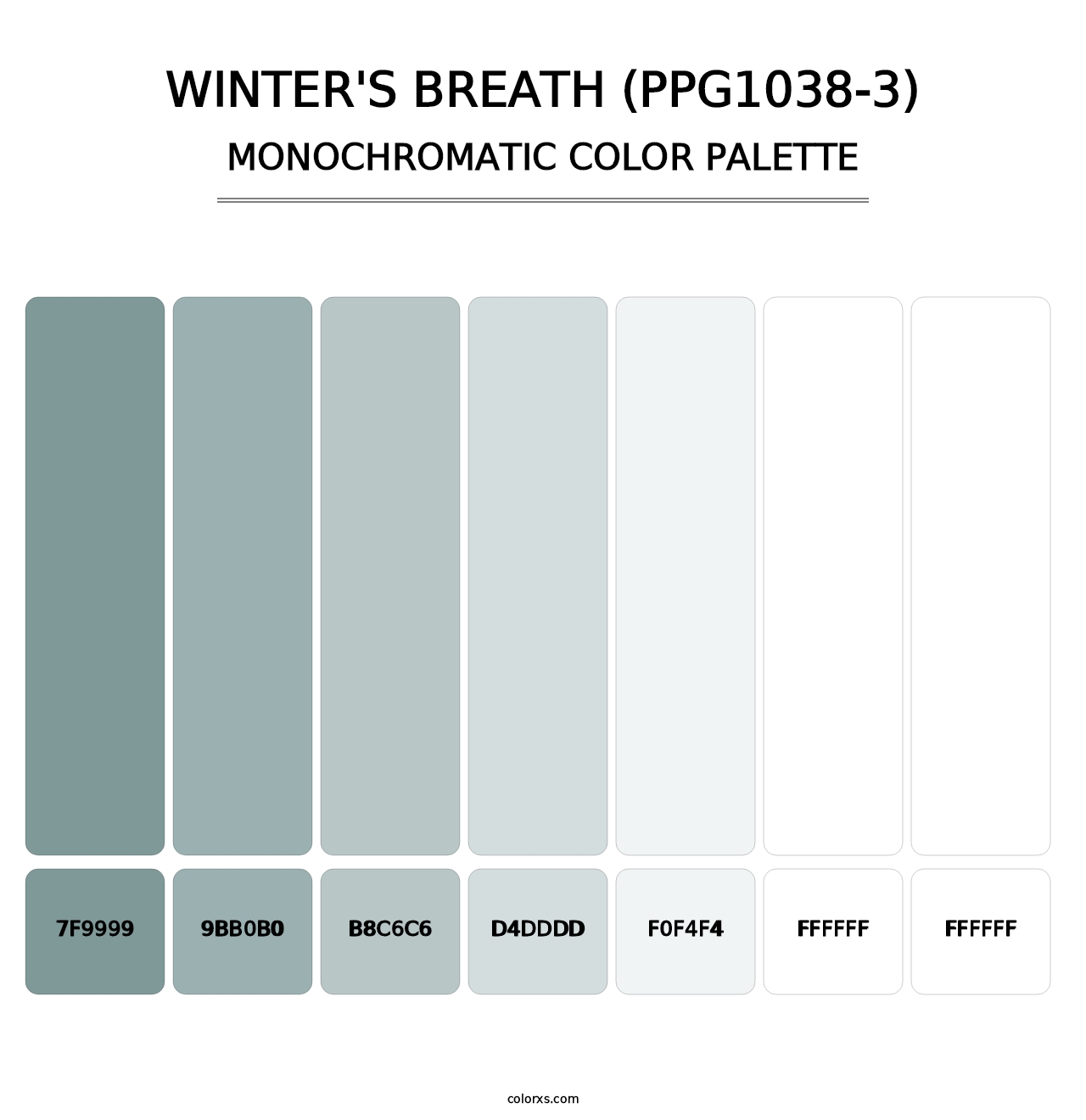 Winter's Breath (PPG1038-3) - Monochromatic Color Palette