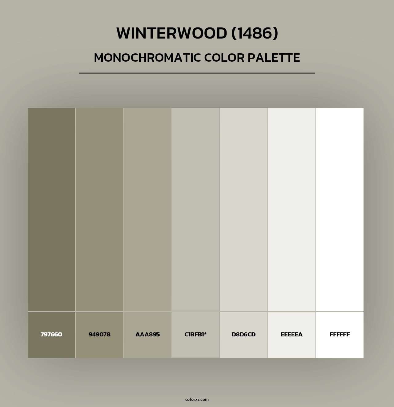Winterwood (1486) - Monochromatic Color Palette