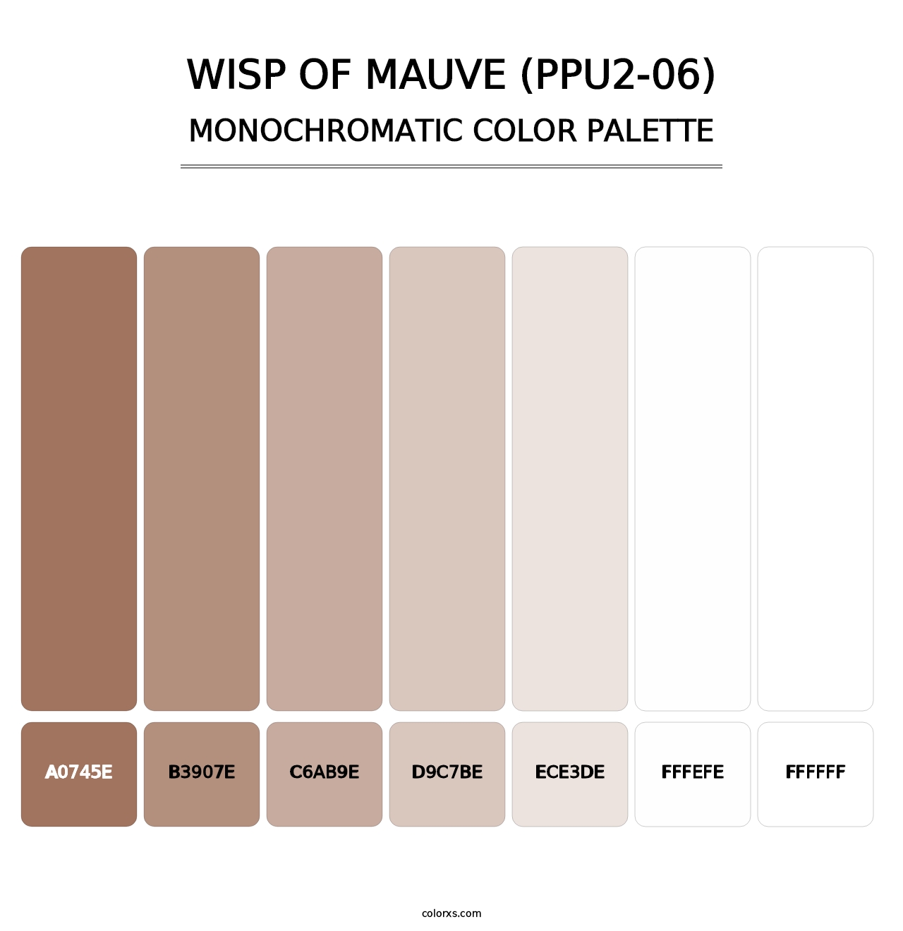 Wisp Of Mauve (PPU2-06) - Monochromatic Color Palette