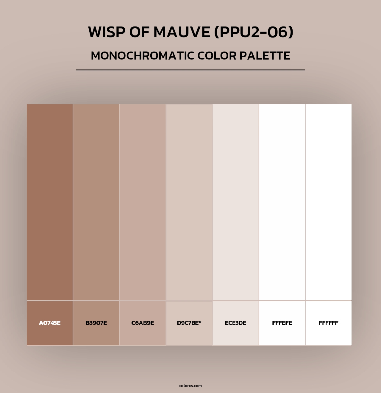 Wisp Of Mauve (PPU2-06) - Monochromatic Color Palette