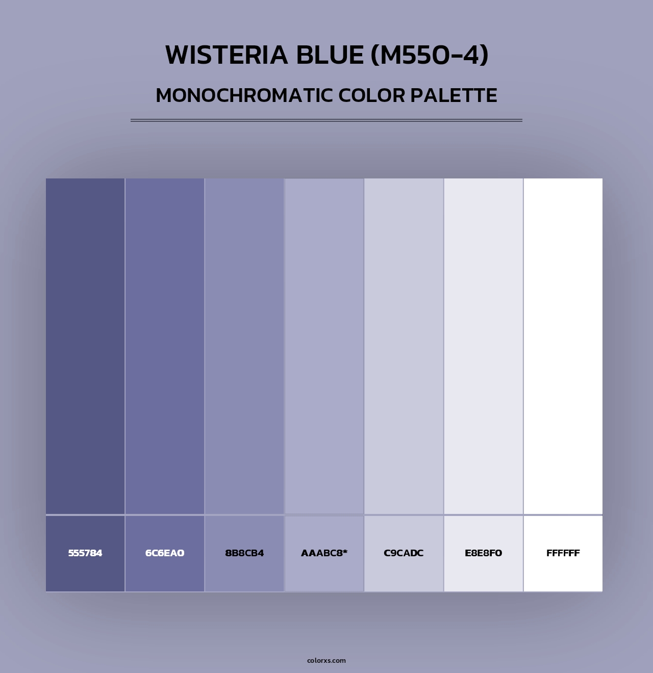 Wisteria Blue (M550-4) - Monochromatic Color Palette
