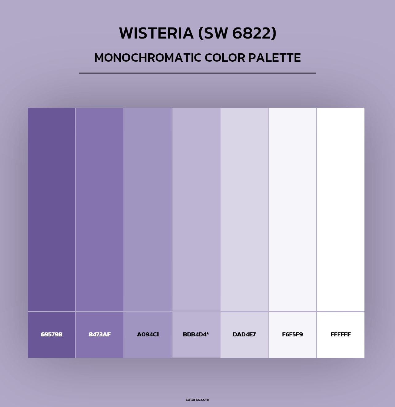 Wisteria (SW 6822) - Monochromatic Color Palette