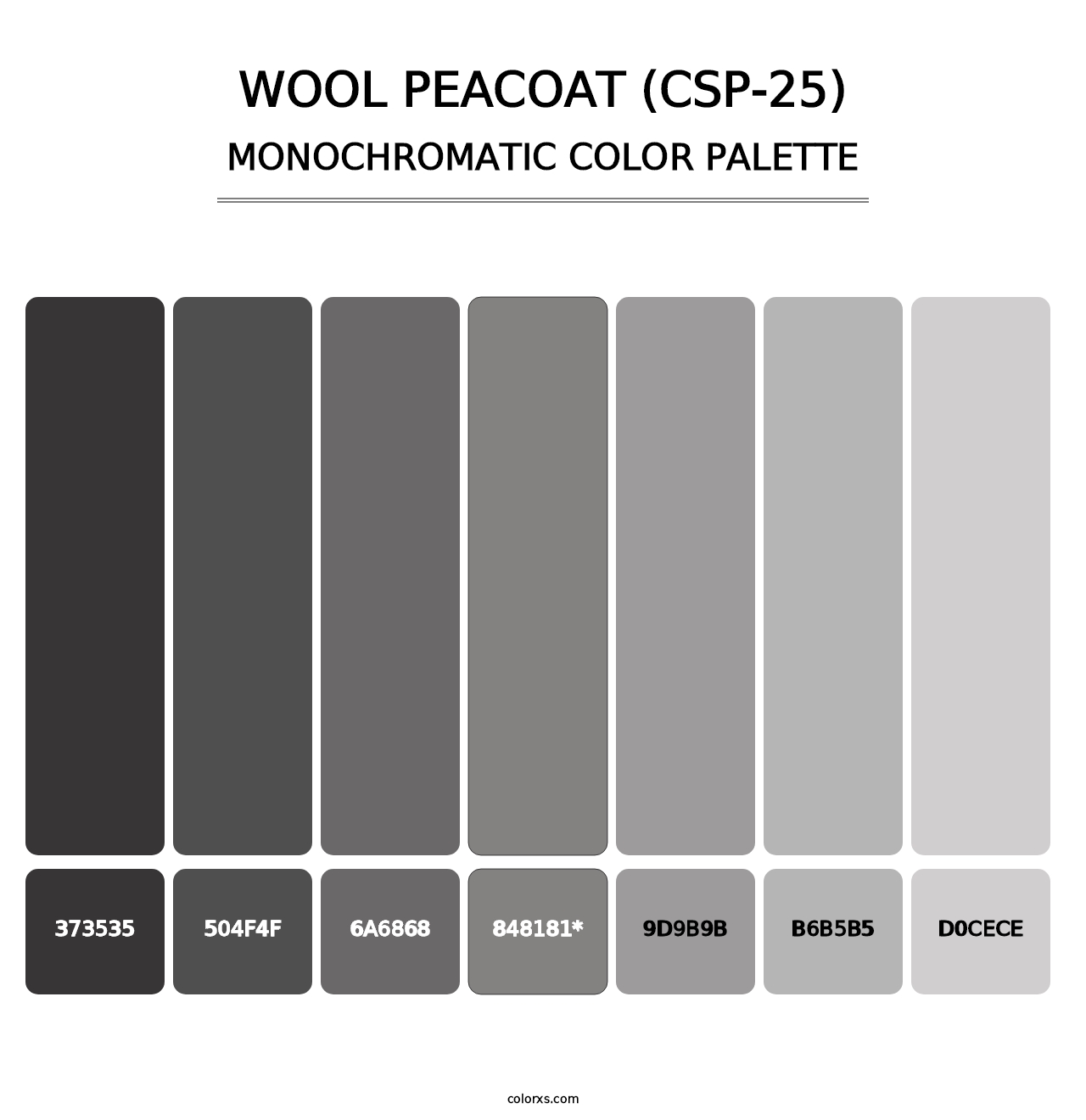 Wool Peacoat (CSP-25) - Monochromatic Color Palette